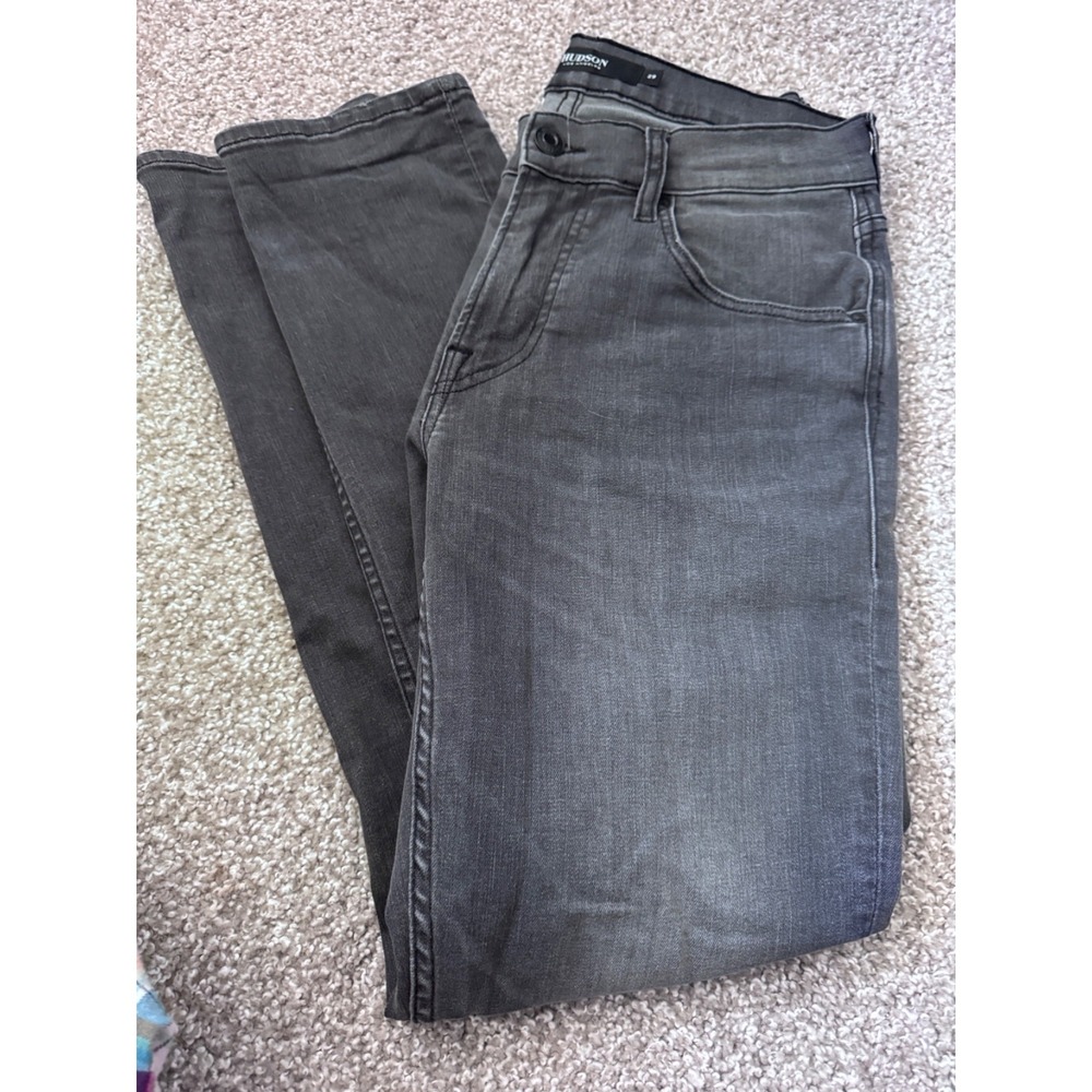 Hudson Sz 29 Los Angeles Blake Slim Straight Jeans Gray Denim